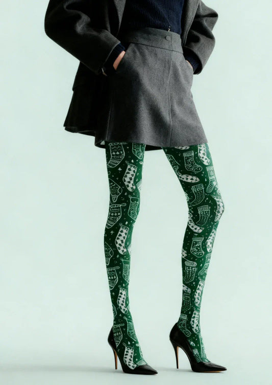 Green Bandana Western Tights Hosiery Pantyhose