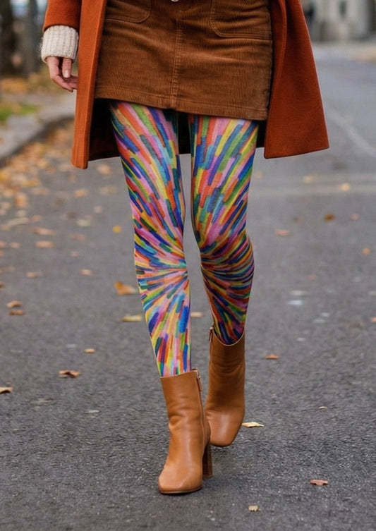 Artistic Burst Pattern Tights Hosiery Pantyhose