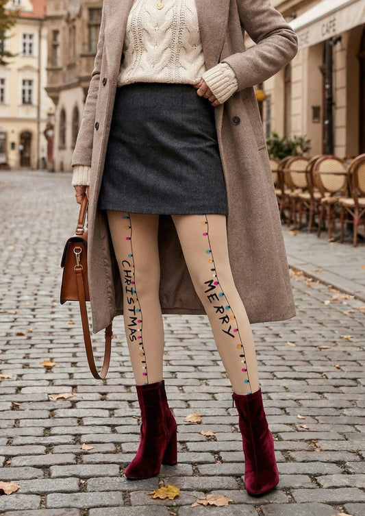 Christmas Themed Graphic Tights Hosiery Pantyhose