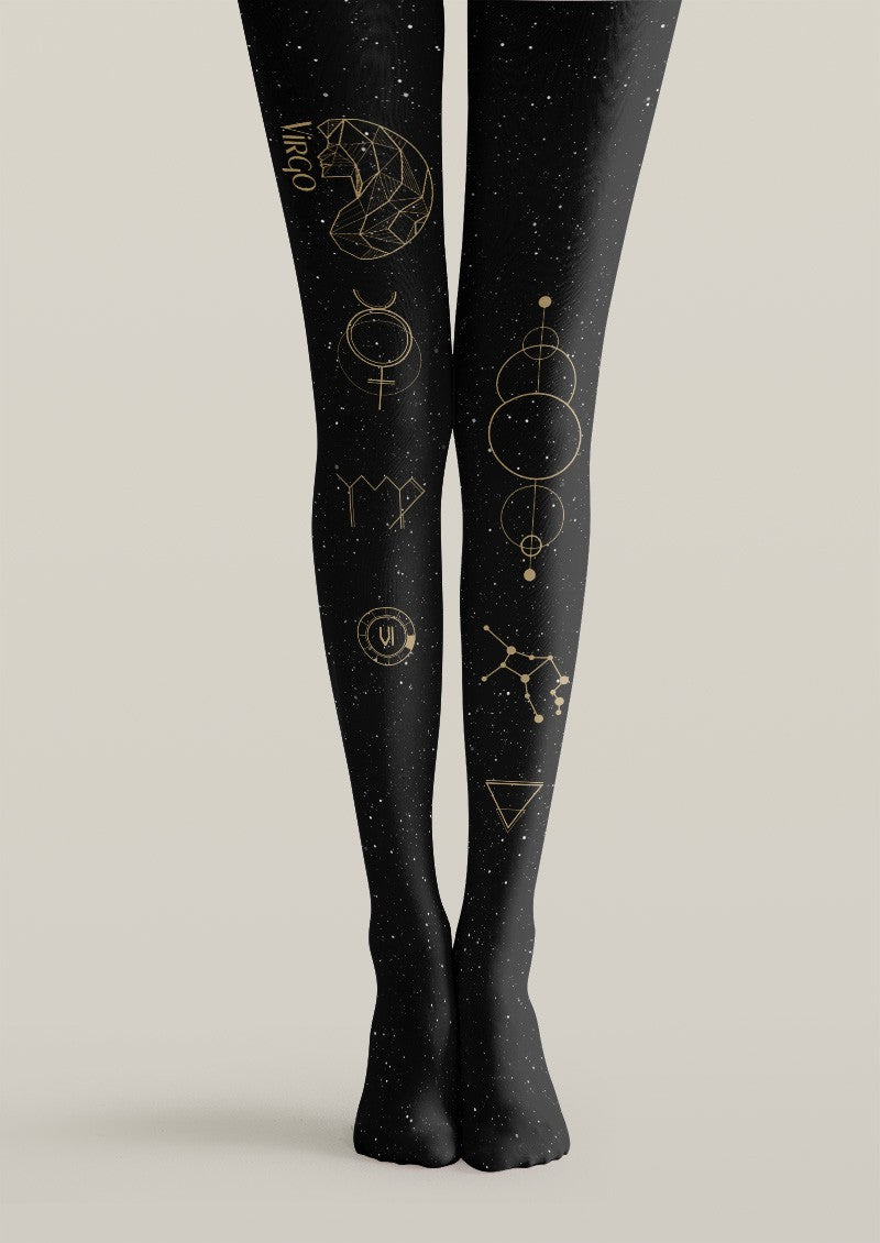 Virgo Zodiac Tights Hosiery Pantyhose
