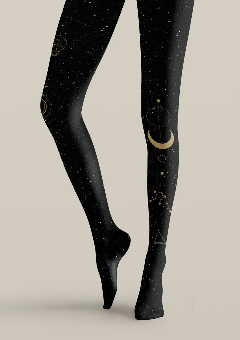 Aquarius Zodiac Tights Hosiery Pantyhose