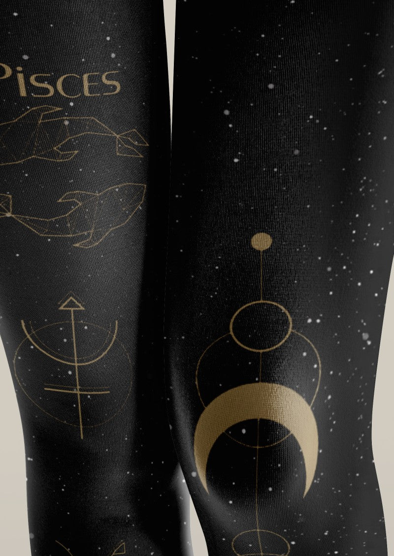 Pisces Zodiac Tights Hosiery Pantyhose
