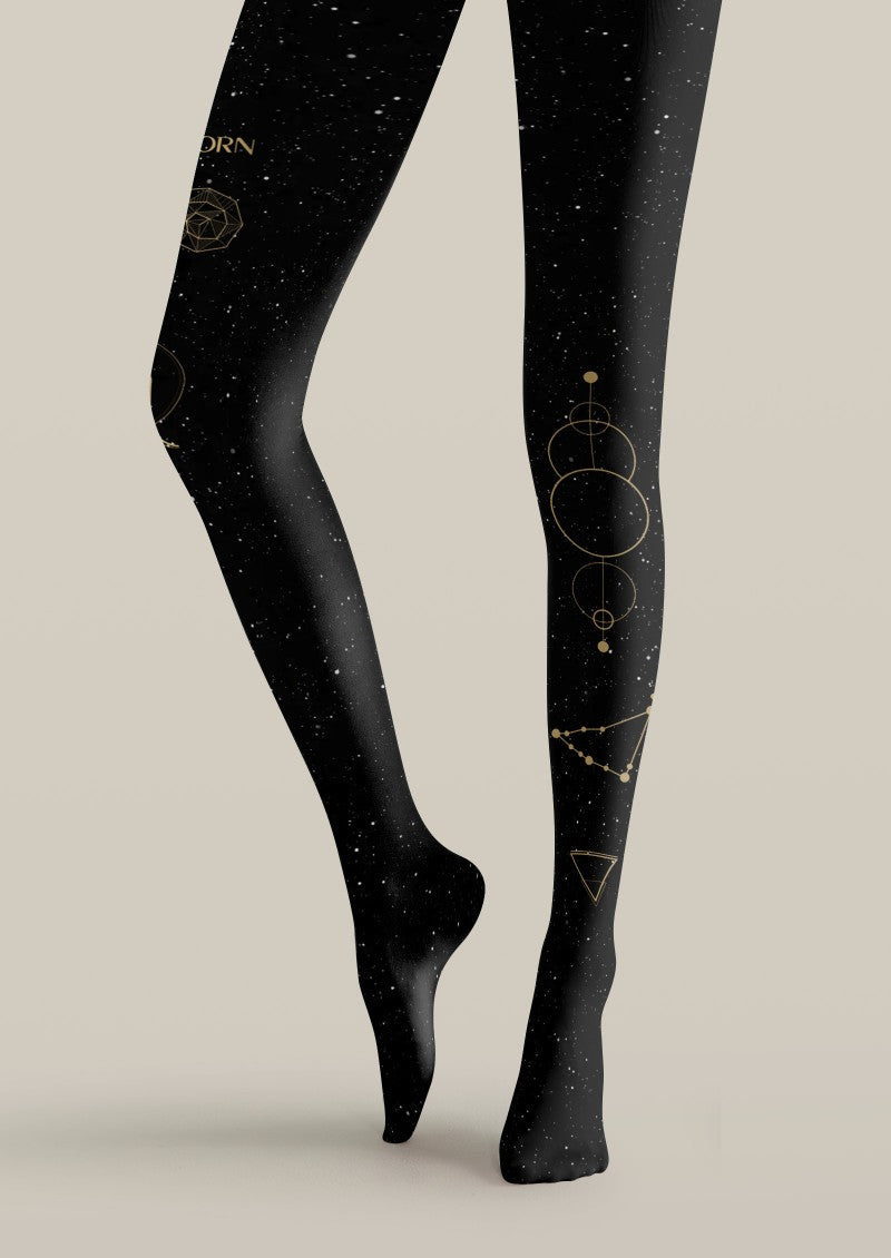 Capricorn Zodiac Tights Hosiery Pantyhose