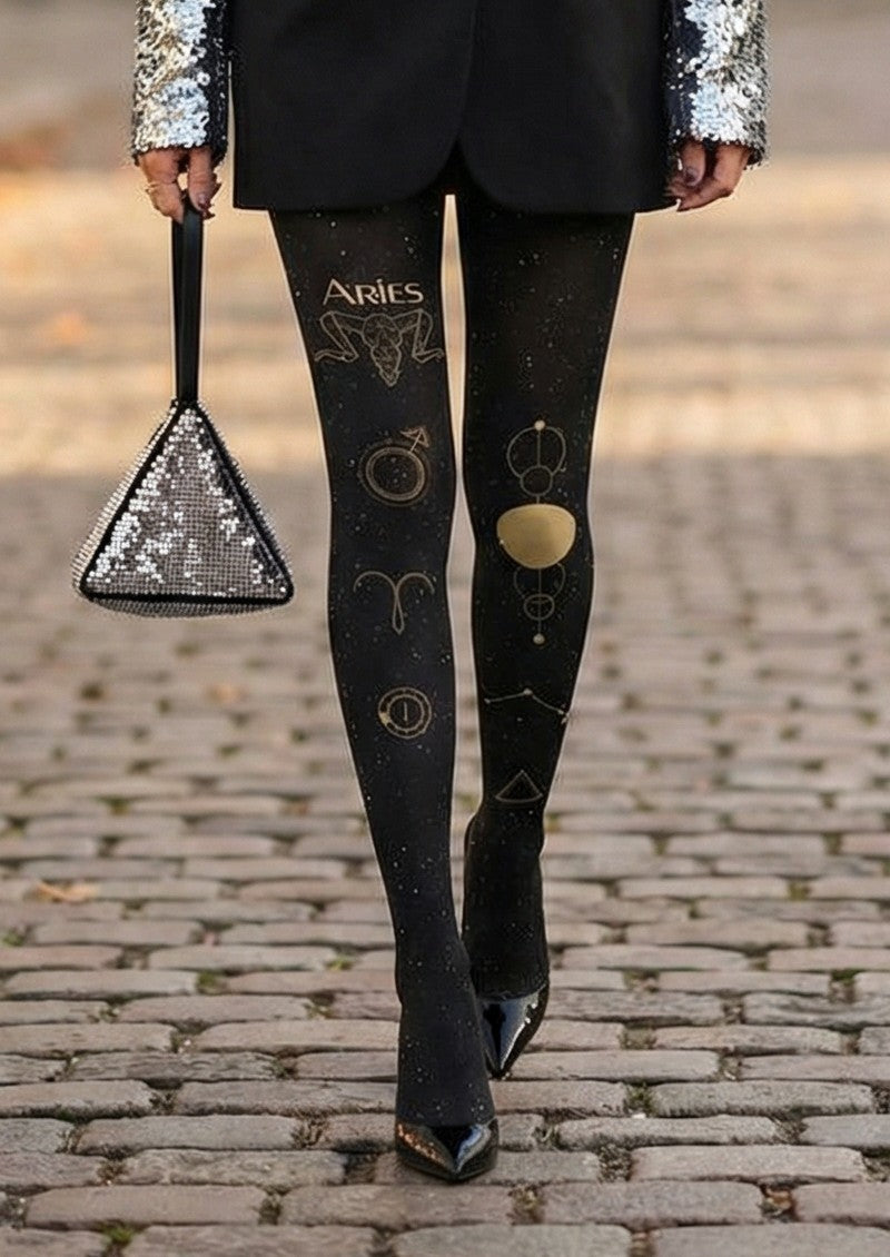 Aries Zodiac Tights Hosiery Pantyhose