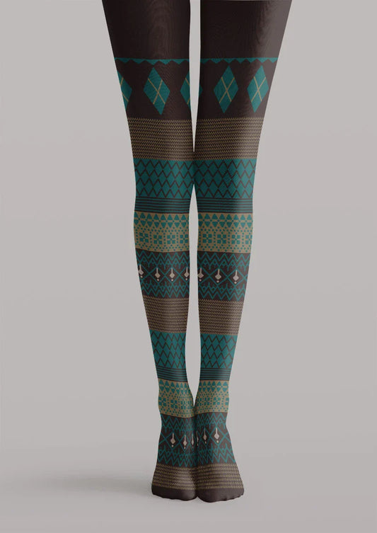 Argyle Ethnic Tights Hosiery Pantyhose
