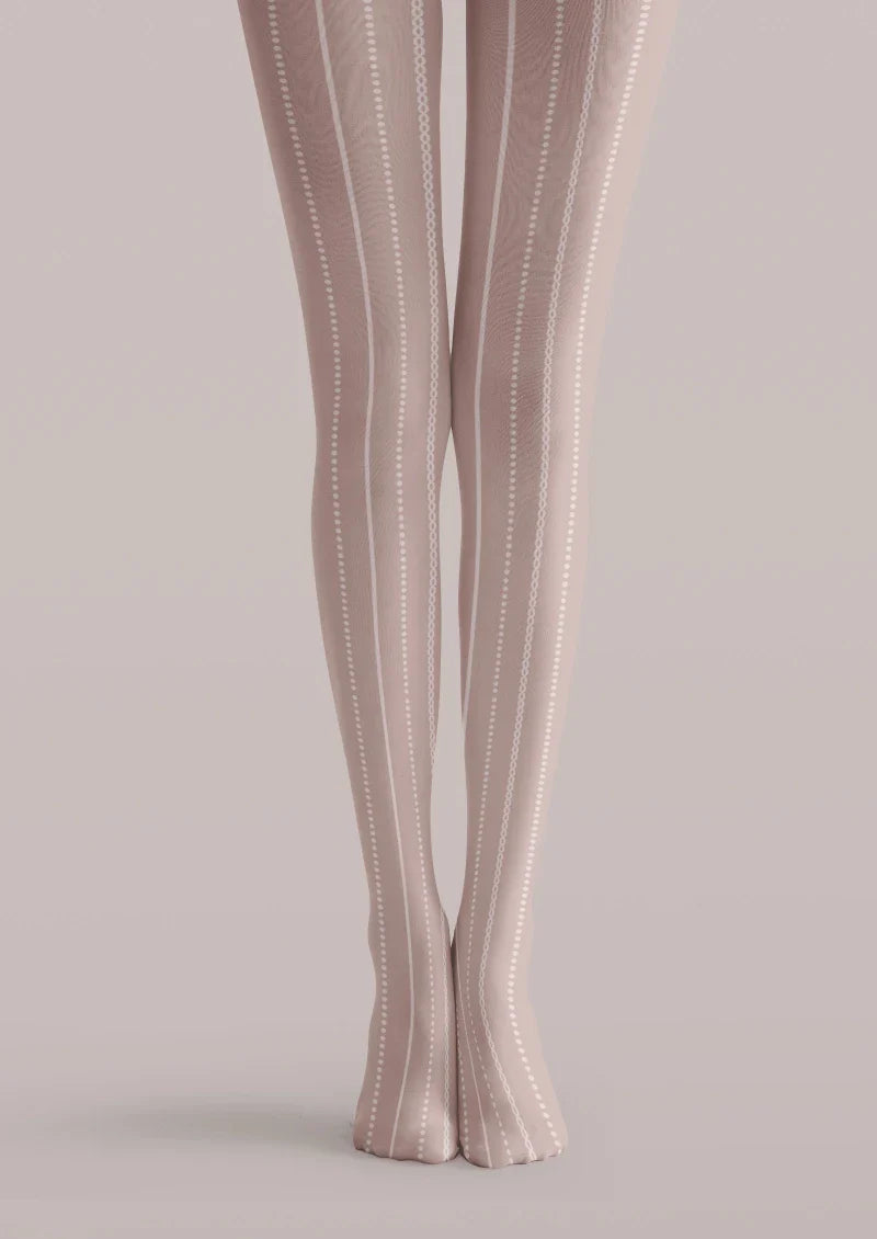 Light Pink Ribbed Tights Hosiery Pantyhose
