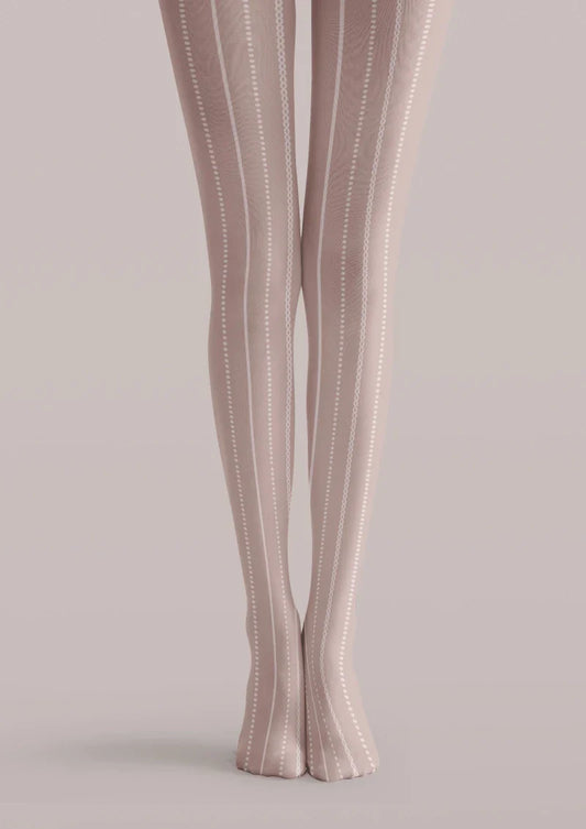 Light Pink Ribbed Tights Hosiery Pantyhose