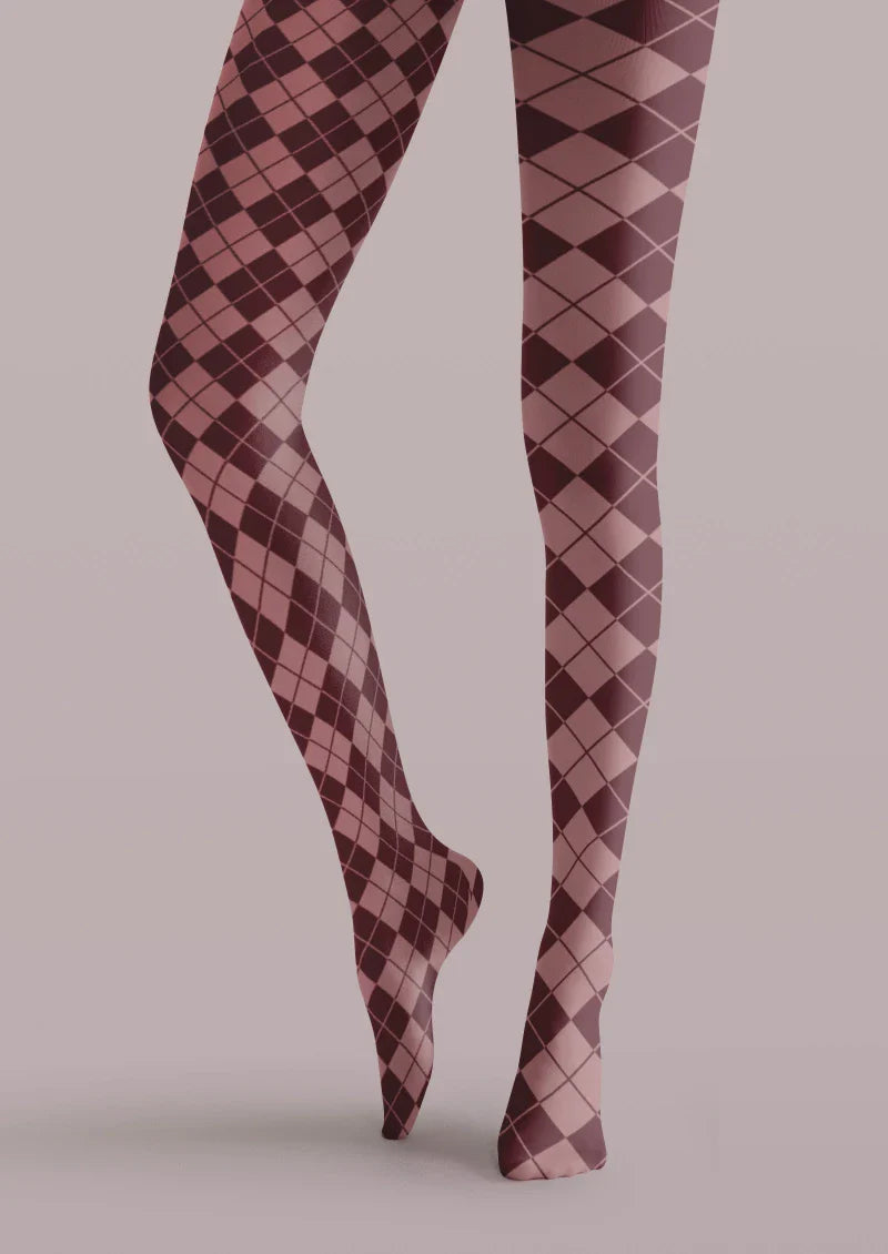 Argyle Check Tights Hosiery Pantyhose