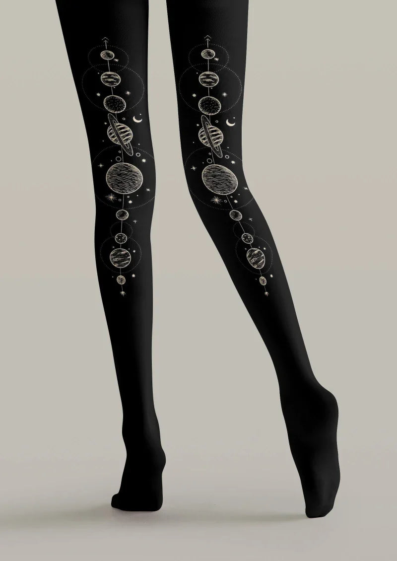 Circular Geometric Tights Hosiery Pantyhose
