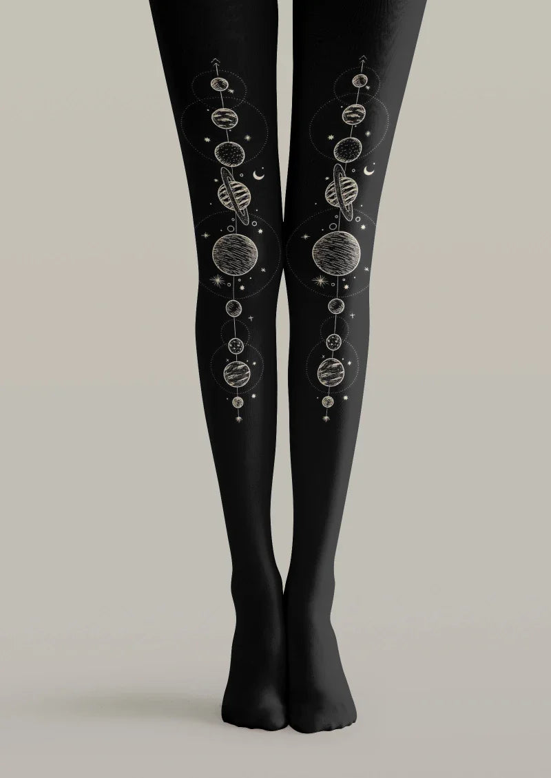 Circular Geometric Tights Hosiery Pantyhose