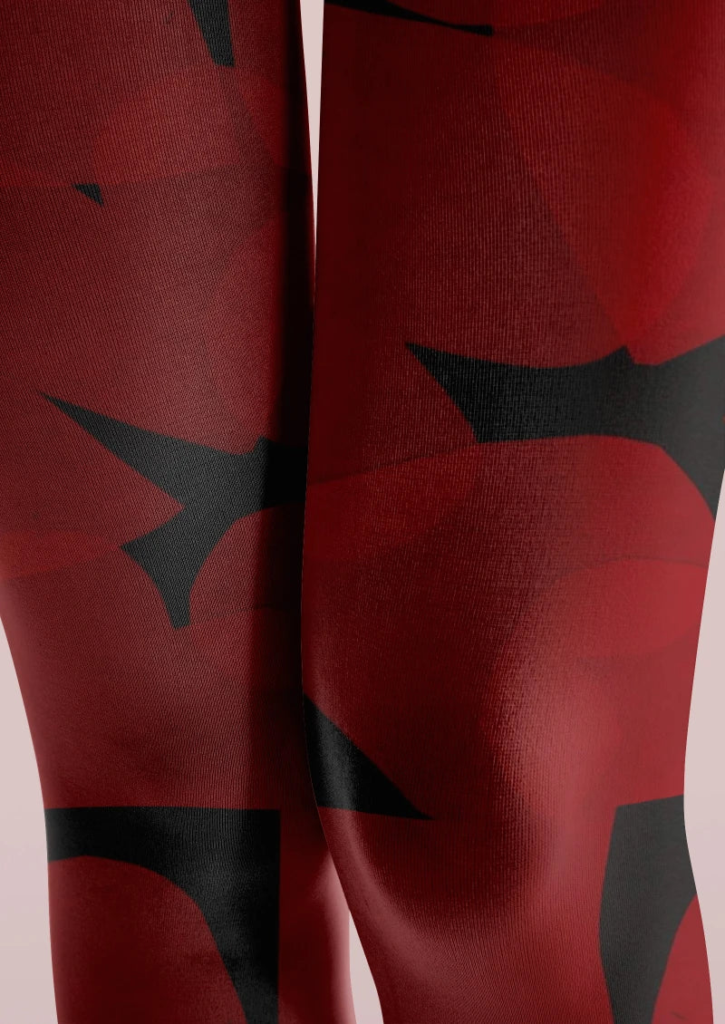 Valentine's Day Red Star Graphic Tights Hosiery Pantyhose
