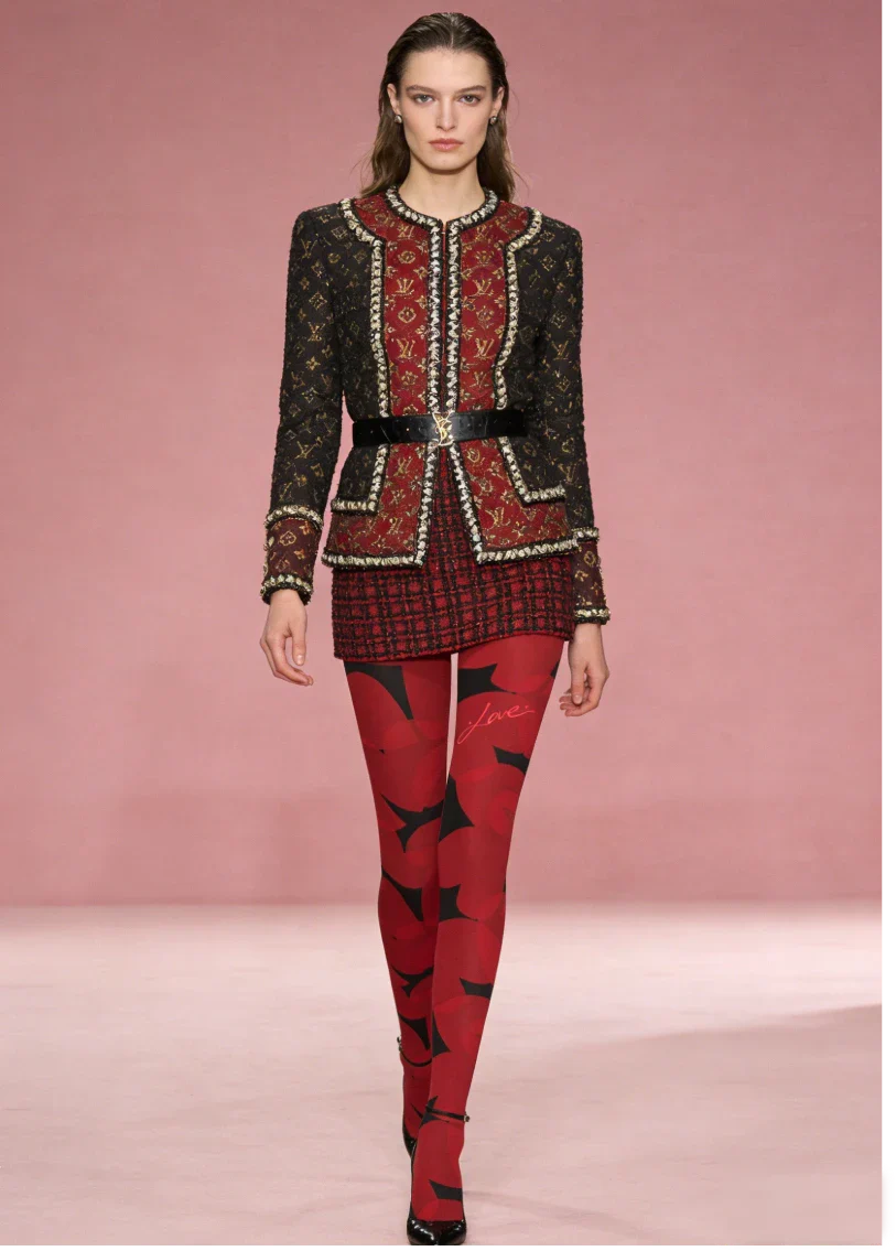 Valentine's Day Red Star Graphic Tights Hosiery Pantyhose