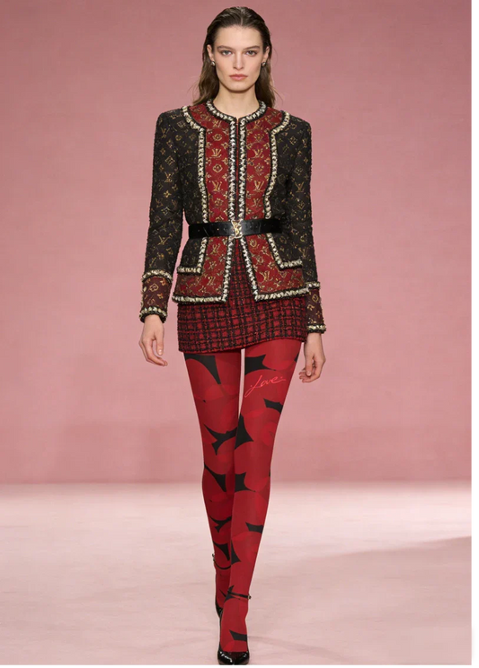 Valentine's Day Red Star Graphic Tights Hosiery Pantyhose