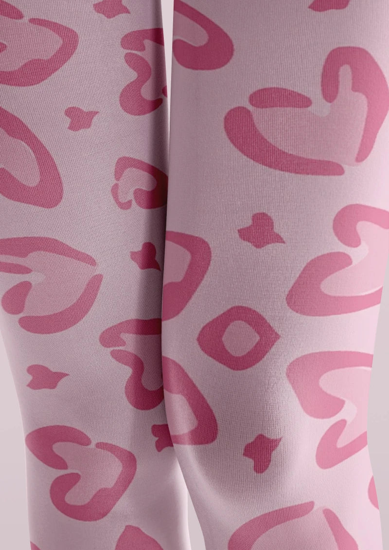 Valentine's Day Pink Heart Pattern Tights Hosiery Pantyhose
