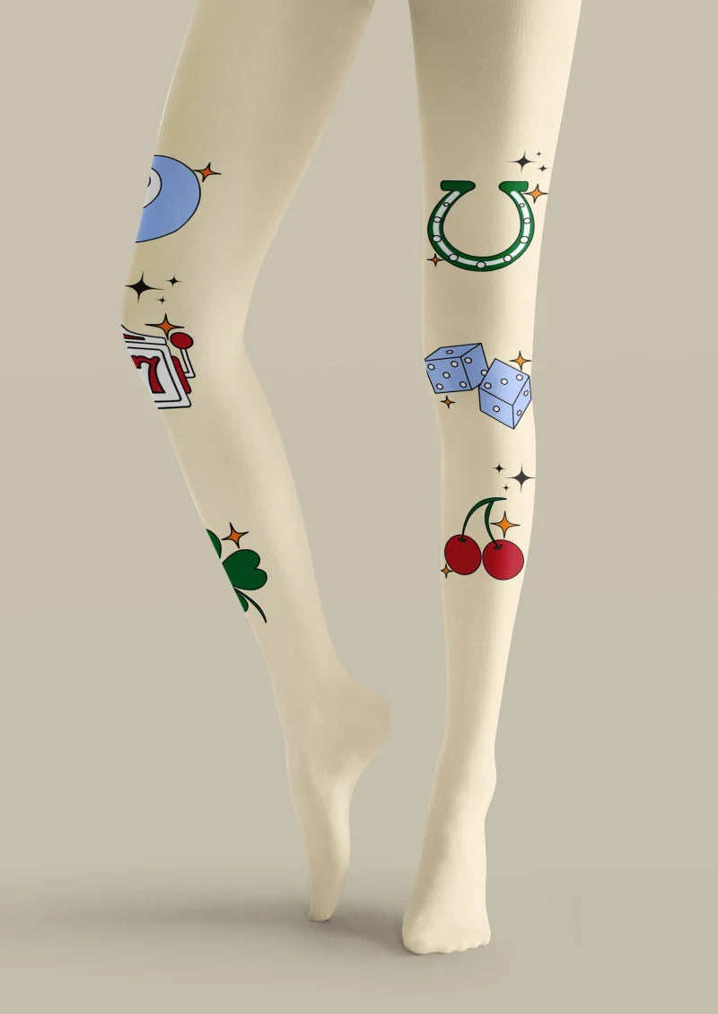 Lucky Element Graphic Tights Hosiery Pantyhose