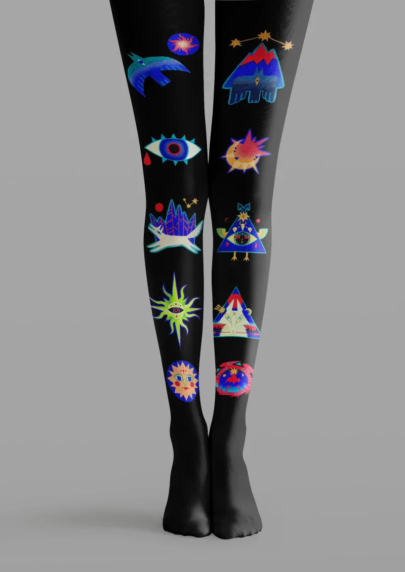 Space Element Graphic Tights Hosiery Pantyhose