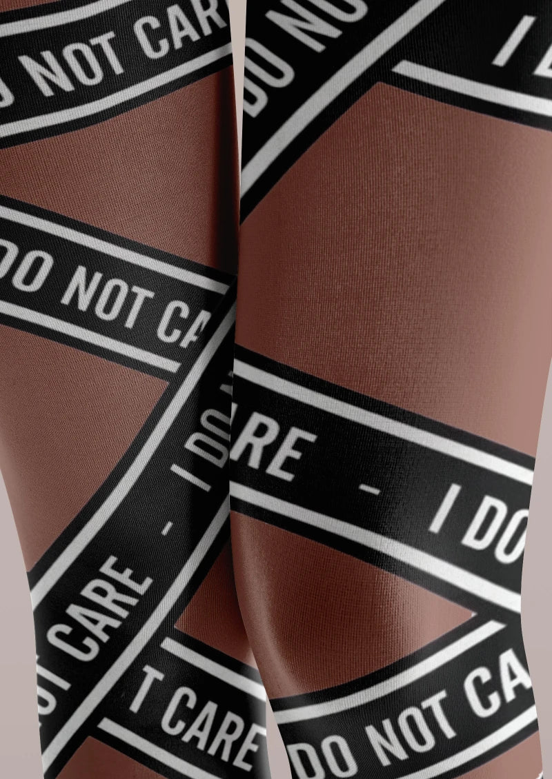 Text Cross Graphic Tights Hosiery Pantyhose