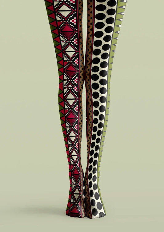 Ethnic Geometric Tights Hosiery Pantyhose
