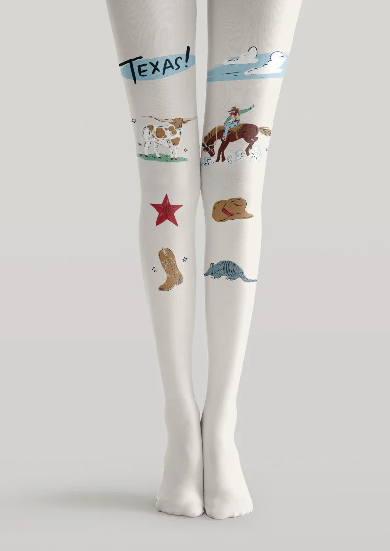 Texas Theme Graphic Tights Hosiery Pantyhose