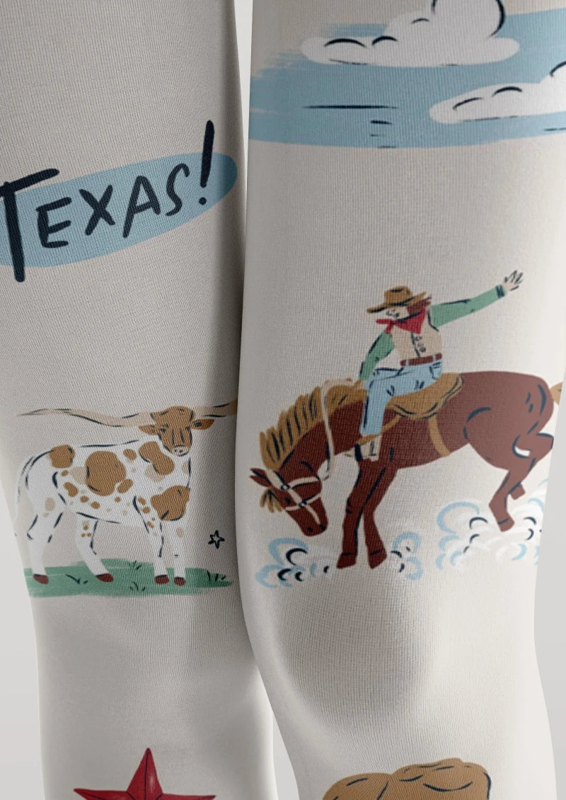 Texas Theme Graphic Tights Hosiery Pantyhose