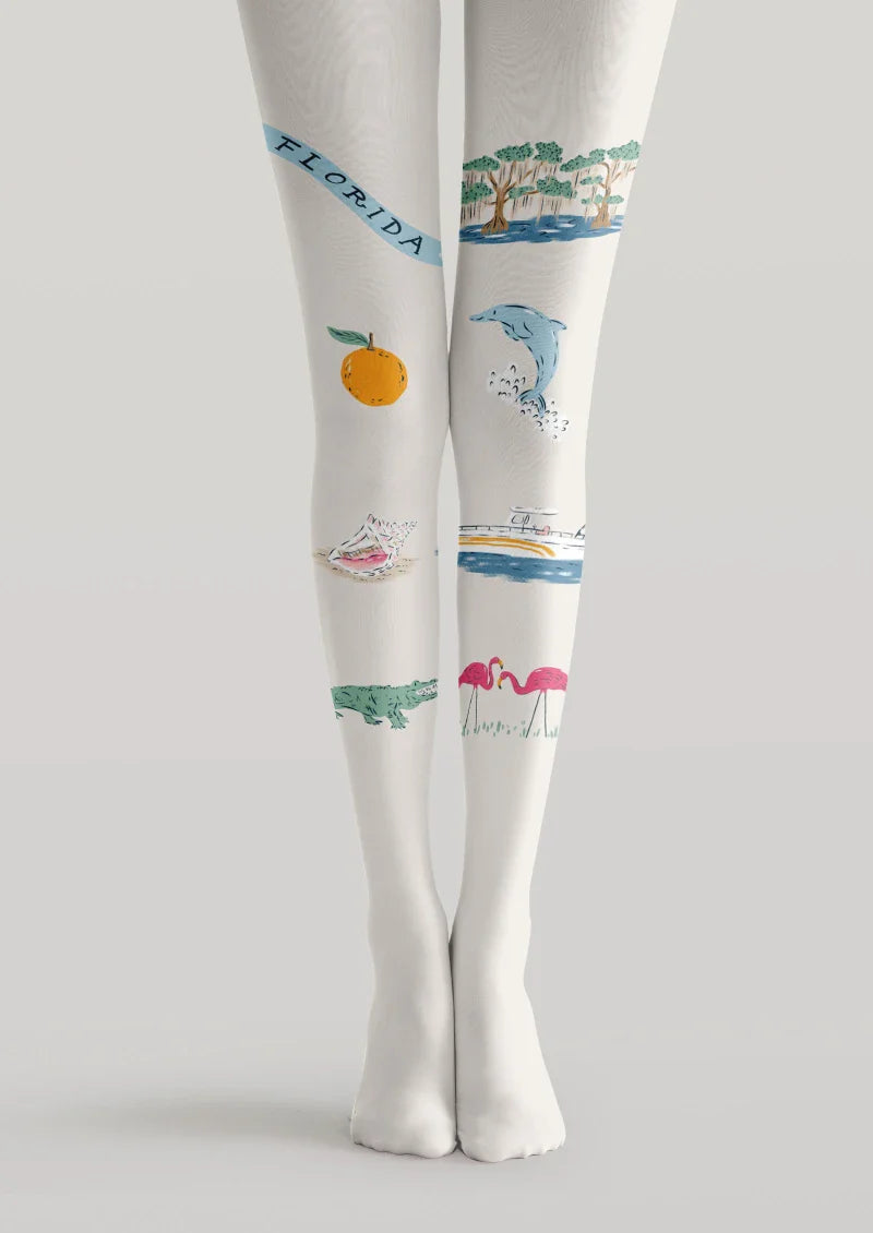 Ocean Element Graphic Tights Hosiery Pantyhose