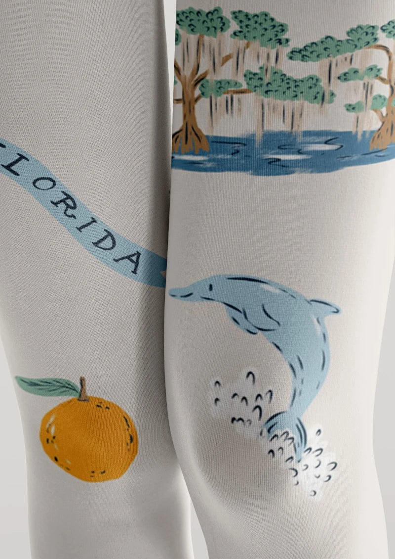 Ocean Element Graphic Tights Hosiery Pantyhose