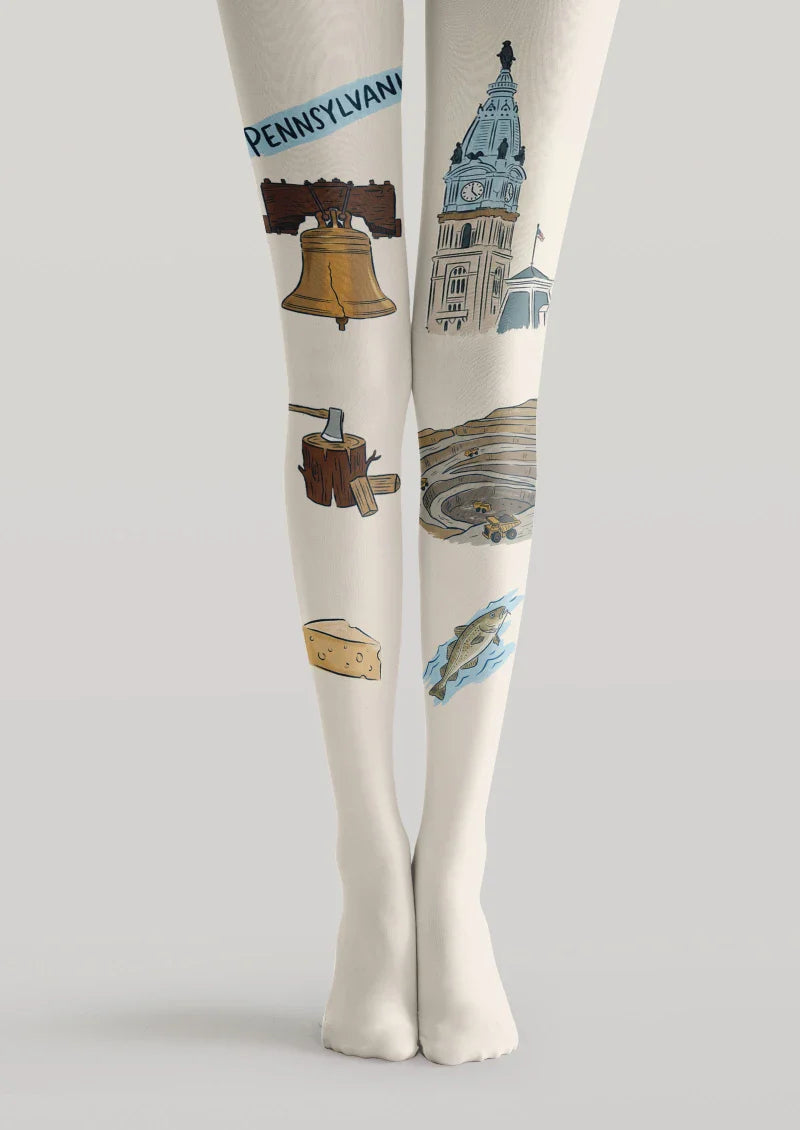 Pennsylvania Theme Graphic Tights Hosiery Pantyhose