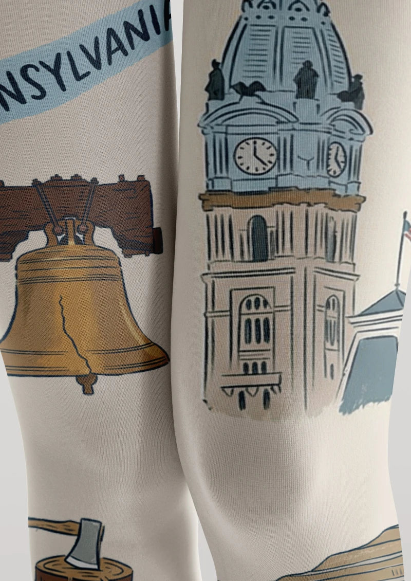 Pennsylvania Theme Graphic Tights Hosiery Pantyhose