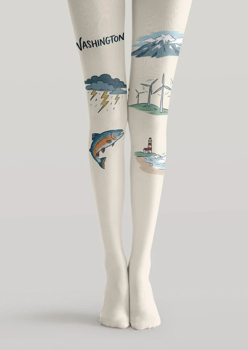 Wisconsin Theme Graphic Tights Hosiery Pantyhose