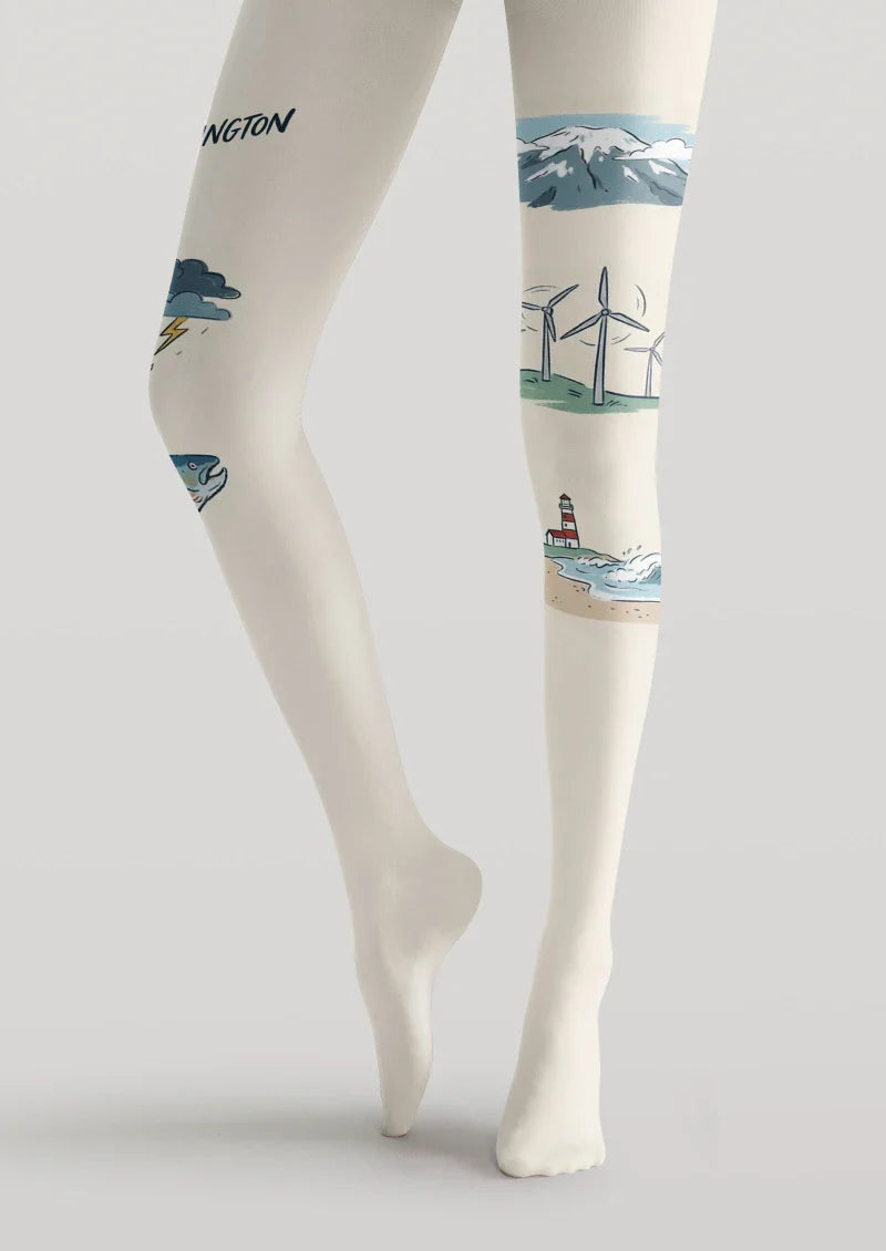 Wisconsin Theme Graphic Tights Hosiery Pantyhose