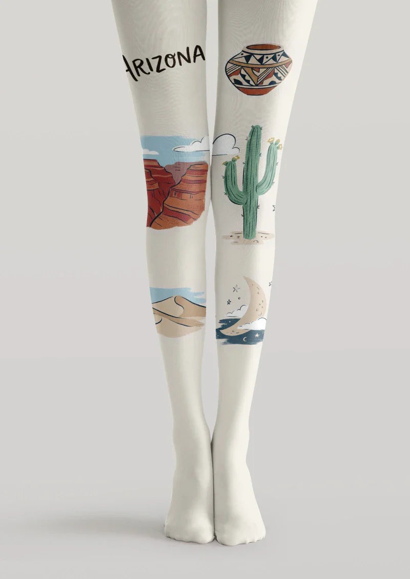 Arizona Theme Graphic Tights Hosiery Pantyhose