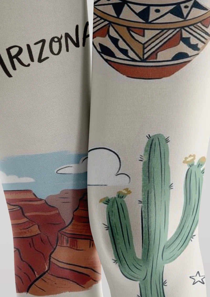Arizona Theme Graphic Tights Hosiery Pantyhose