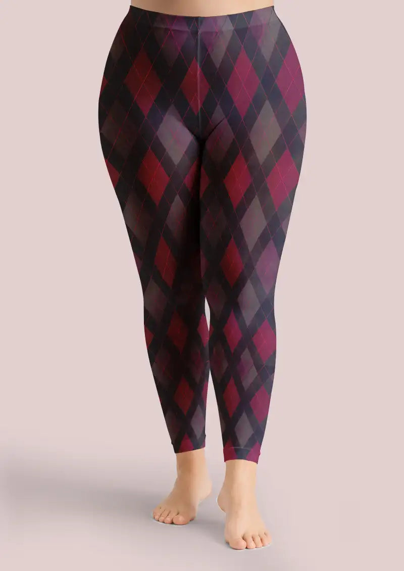 Argyle Abstract Diamond Pattern Footless Tights Hosiery Leggings