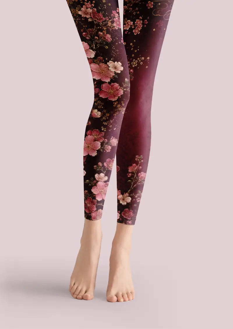 Cherry Blossom Garden Footless Tights
