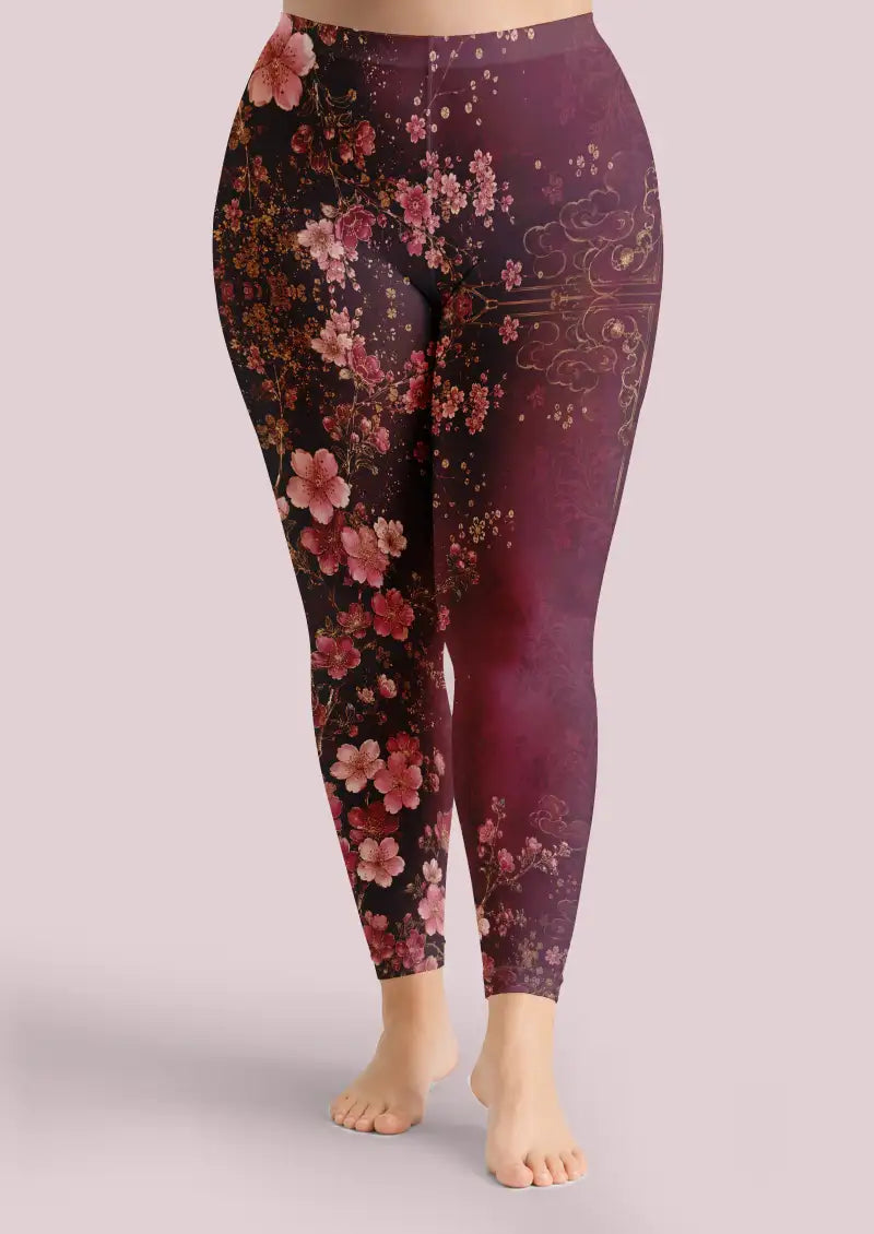 Cherry Blossom Garden Footless Tights