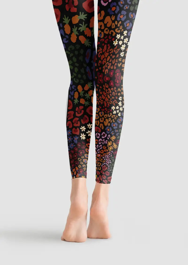 Colorful Leopard Animal Print Footless Tights Hosiery Leggings