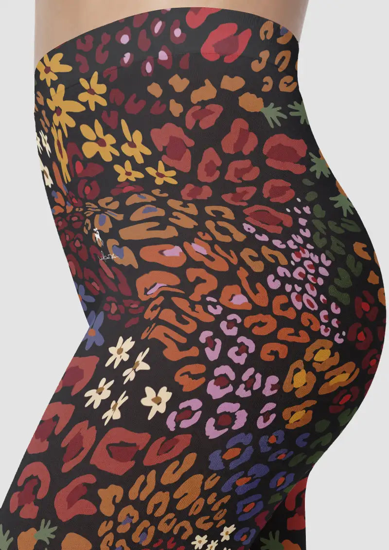 Colorful Leopard Animal Print Footless Tights Hosiery Leggings