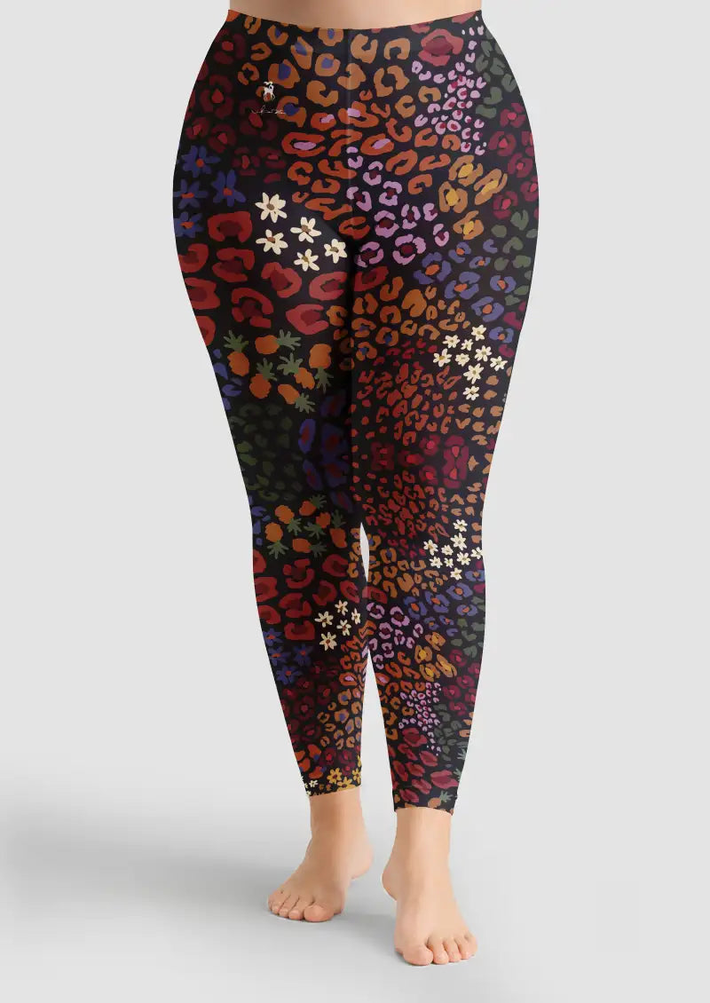 Colorful Leopard Animal Print Footless Tights Hosiery Leggings