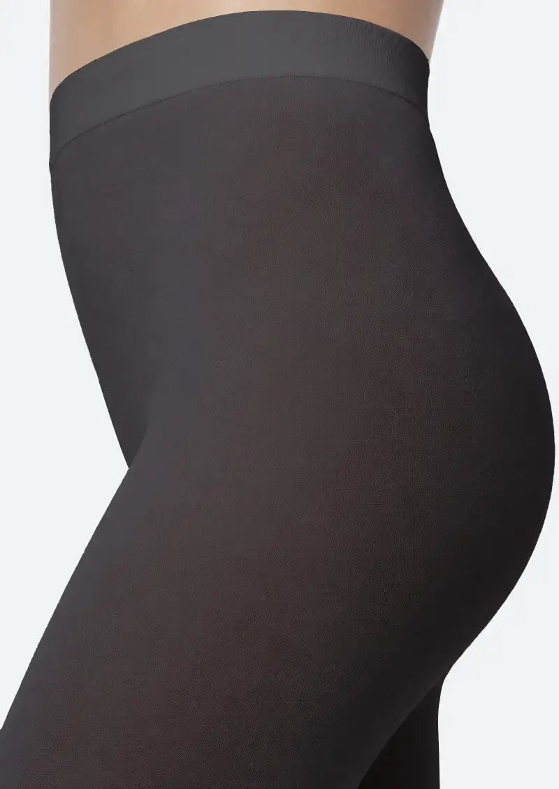 Purple Floral Glow Pattern Footless Tights Hosiery Leggings