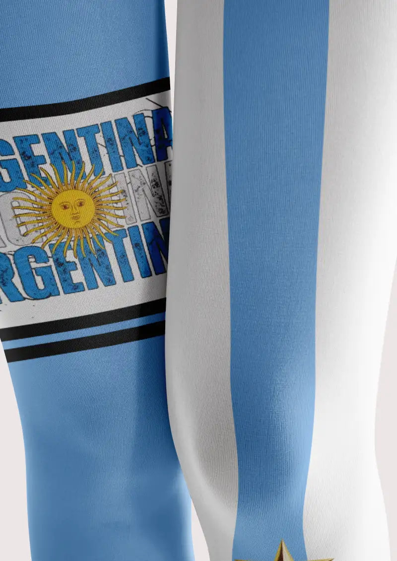 Argentina Number 10 Sport Graphic Footless Tights Hosiery Leggings