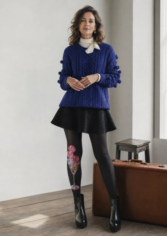 Black Dice Cocktail Tights