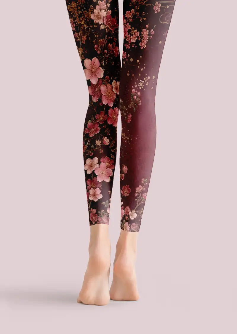 Cherry Blossom Garden Footless Tights