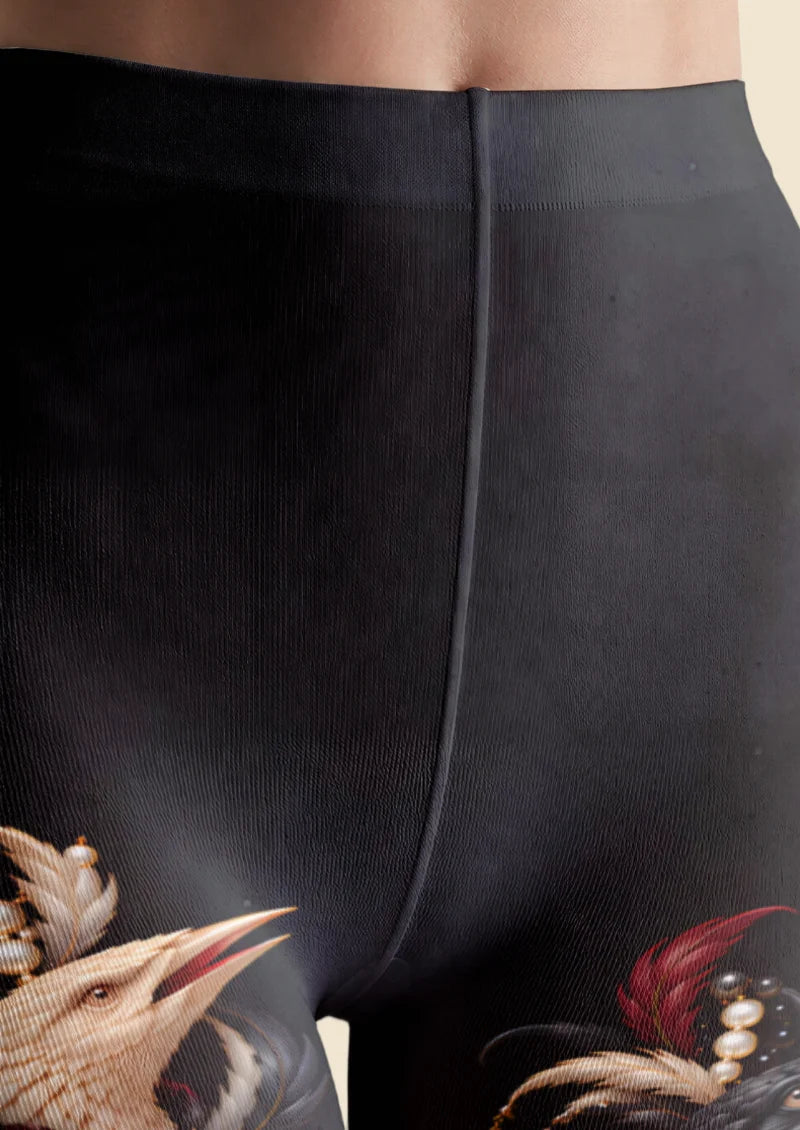 Black Raven and Pearl Tights