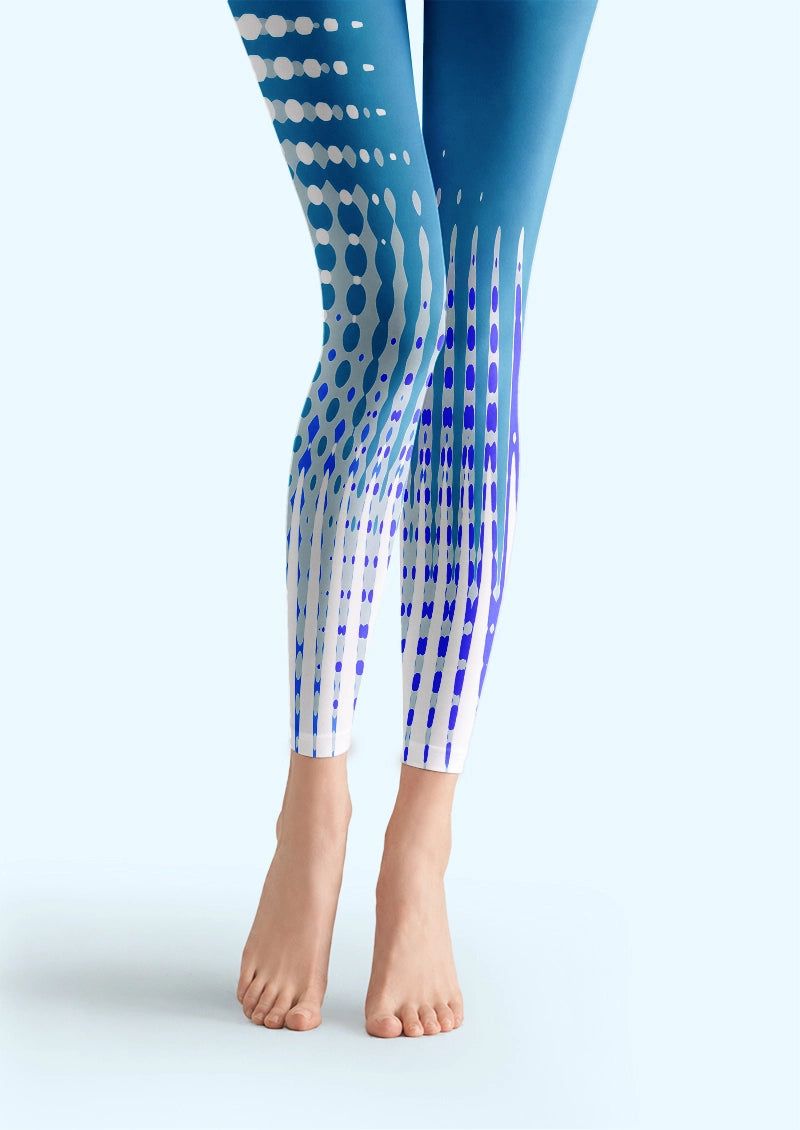 Oceanic Dot Gradient Footless Tights Hosiery Leggings
