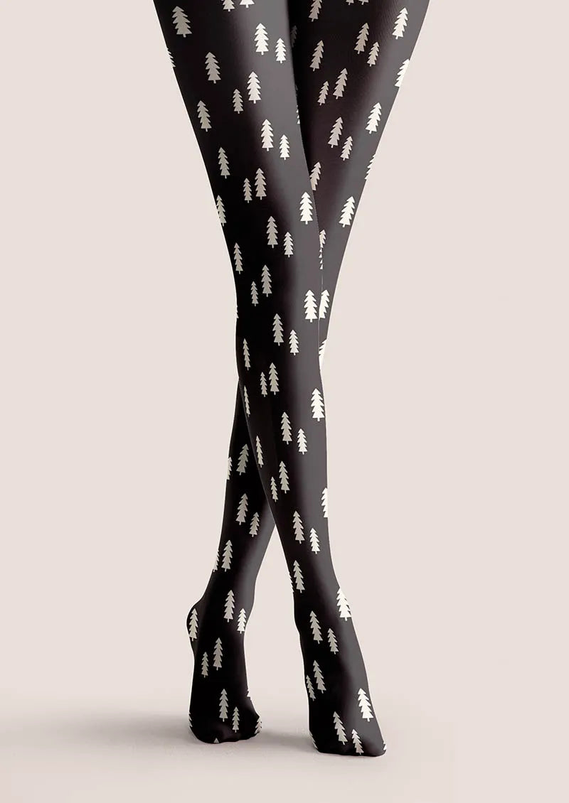 Christmas Fun Art Silent Noe Tights Hosiery Pantyhose