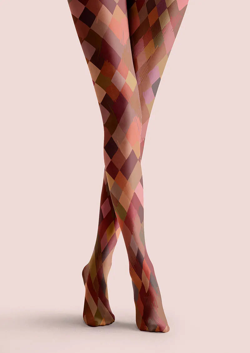 Geometric Art Arc Glow Tights Hosiery Pantyhose
