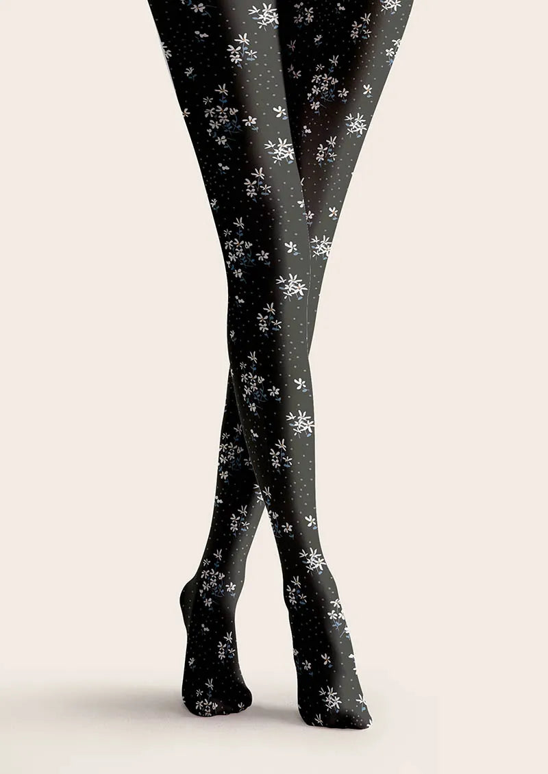 Dark Petals Tights Hosiery Pantyhose