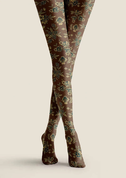 Vintage Petals Tights Hosiery Pantyhose