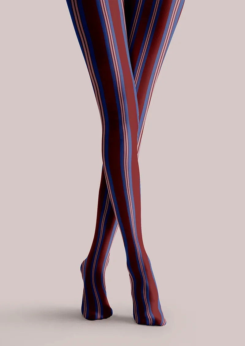 Geometric Art Vintage Groove Tights Hosiery Pantyhose