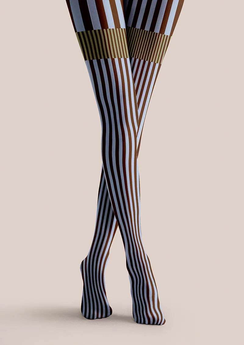 Geometric Art Retro Wave Tights Hosiery Pantyhose